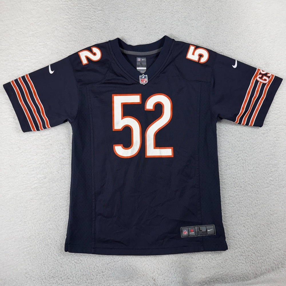 Nike Chicago Bears Jersey Kids Large 14/16 Khalil Mack #52 On Field NFL Navy